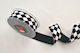Ribbon Holland Velvet Backing Ravel Black-White 4.3 Cm X 9 M Black-White