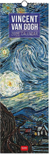 2026 Wall Calendar Vincent Van Gogh 16x49 cm Leg Cal260081