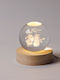 Illuminated Ball 6cm Christmas Figure Snowman Santa Claus USB 6 Warm White SMD LED Base 7cm Power Extension 70cm IP20 Eurolamp 600-47059