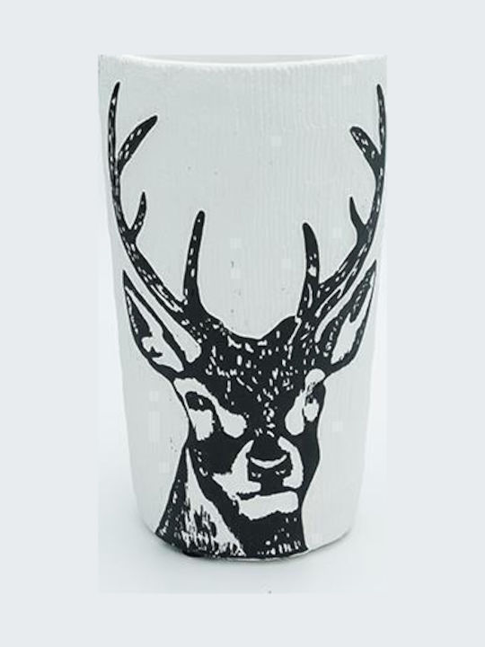 Cement Reindeer Vase 11.5x11.5x20cm Eurolamp 600-47157