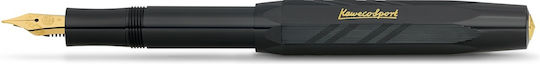Kaweco Classic Sport Πένα Γραφής Μαύρη με Μαύρο Μελάνι