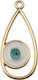 Metal Eye Drop Gold Enamel 25pcs E81