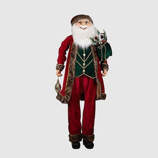 Dekorativer Weihnachtsmann Rot aus Kunststoff 180cm