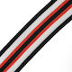 Gurtband Gewebt Schwarz Unterweiß Rot 4,5cm Meter
