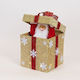 Illuminated Santa Claus Battery with Moving and Music Gold 25x25cm
