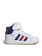 Grand Court Παιδικά Sneakers High με Σκρατς Λευκά