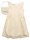 Children's Dress Sleeveless Lace Crema