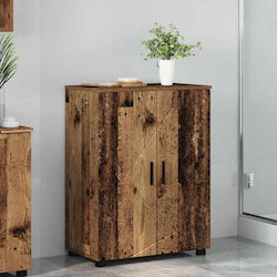 vidaXL Badezimmerschrank B60xT35xH80cm Braun