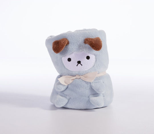 Nef-Nef Homeware Κουβέρτα Αγκαλιάς & Λίκνου Lovely Sheep Fleece Γαλάζια 80x110εκ.