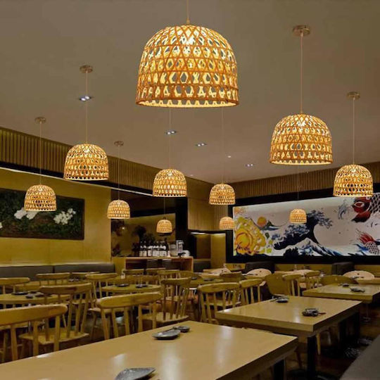 VenCore Pendant Light Boho Grid with Socket E27 35x35x22cm