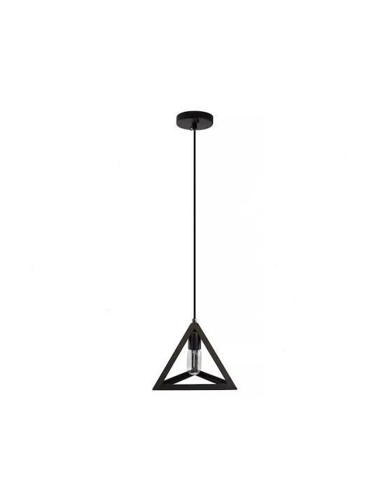 VenCore Pendant Light Black with Socket E27 25x25x21cm