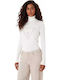 Women's Long Sleeve Turtleneck Sweater White
