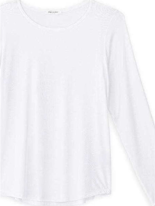 Damen Bluse Langärmelig White