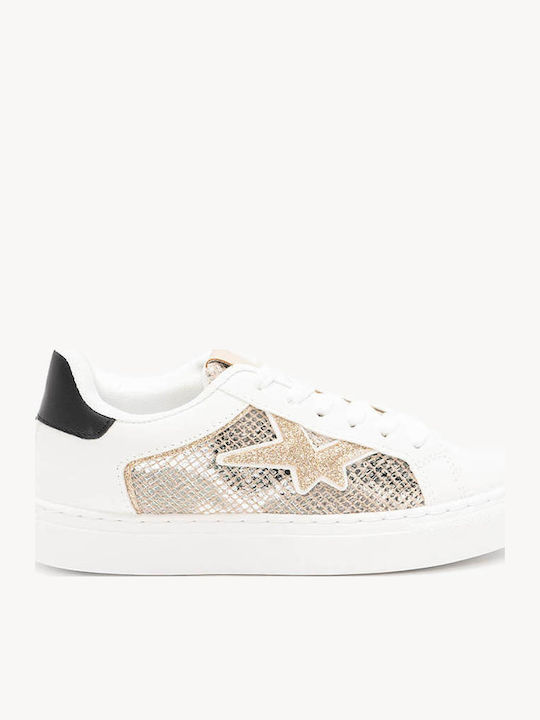 Μαύρα Sneakers Χρυσές Λεπτομέρειες Γκλίτερ Αστέρι