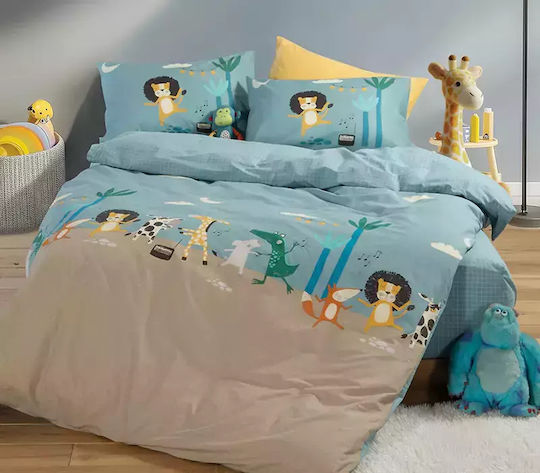 Nef-Nef Homeware Σετ Μονά Wild Dance Μπλε 170x260cm Nef-Nef Homeware Σετ Μονά Wild Dance Μπλε 170x260cm