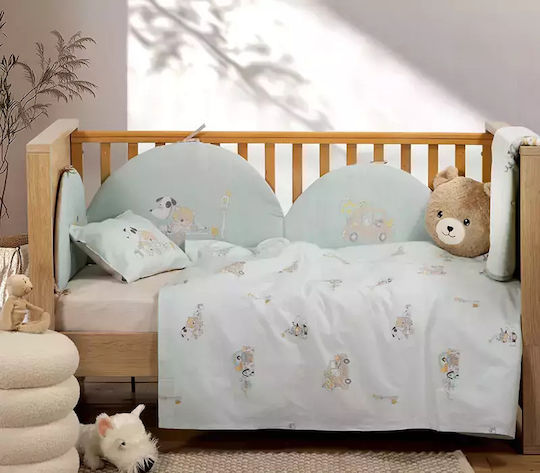 Nef-Nef Homeware Σετ Life In The City Τιρκουάζ 120x170εκ.