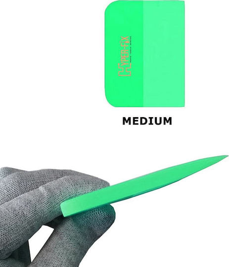 Hyper-fix Ευκαμπτη Σπατουλα Σιλικονης Film Tempered Glass Medium 10x7,5cm Πρασινο