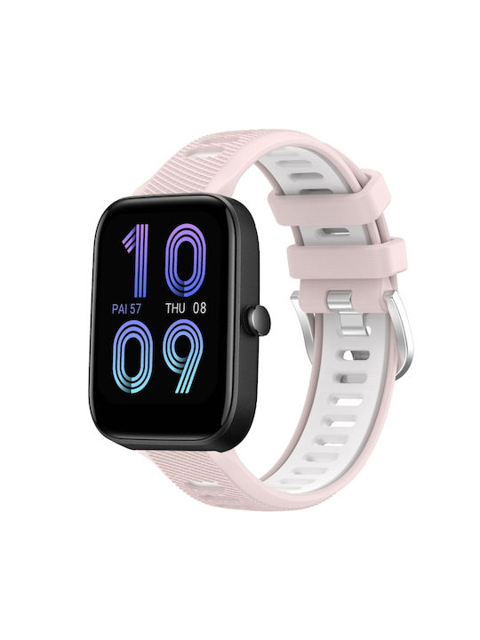 Каишка Силикон Розов (Amazfit Bip 3 / Bip 3 Pro - Амазфит Бип 3 / Бип 3 Про)