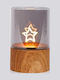 Eurolamp Illuminated Glass Decorative Star Battery Operated 2xaa Timer 50 Warm White Led 8x12.5cm Ip44 Eurolamp