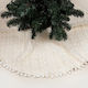 Christmas Tree Skirt Polyester White D114cm.