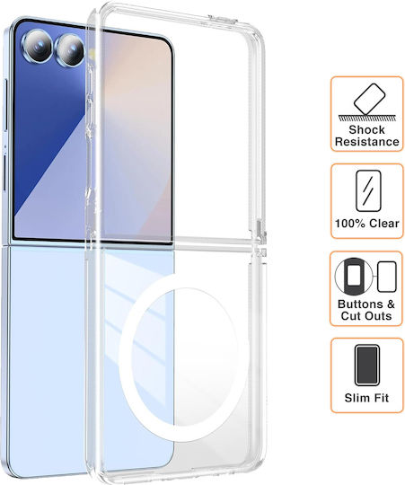 Klassischer Fall Samsung Galaxy Z Flip 7 5G Schutz-Silikon MagSafe Lade Kompatibel Transparent