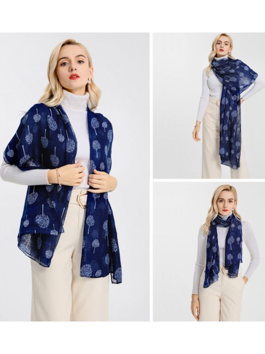 Women's Wool Scarf Navy Blue