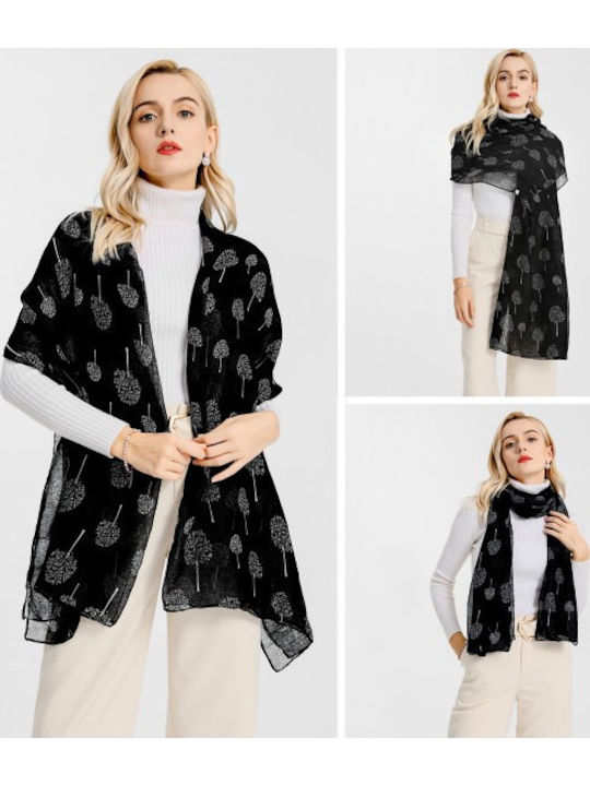 Women's Wool Scarf Black