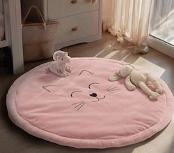Nef-Nef Homeware Kids Synthetic Rug Smiling Cat D90 Round 90cm Nef-Nef Homeware Kids Synthetic Rug Smiling Cat D90 Round 90cm