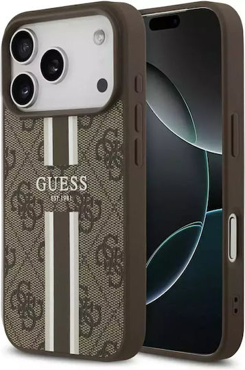 Guess Umschlag Rückseite Leder / Kunststoff / Silikon / Synthetisches Leder Braun (iPhone 17 Pro)