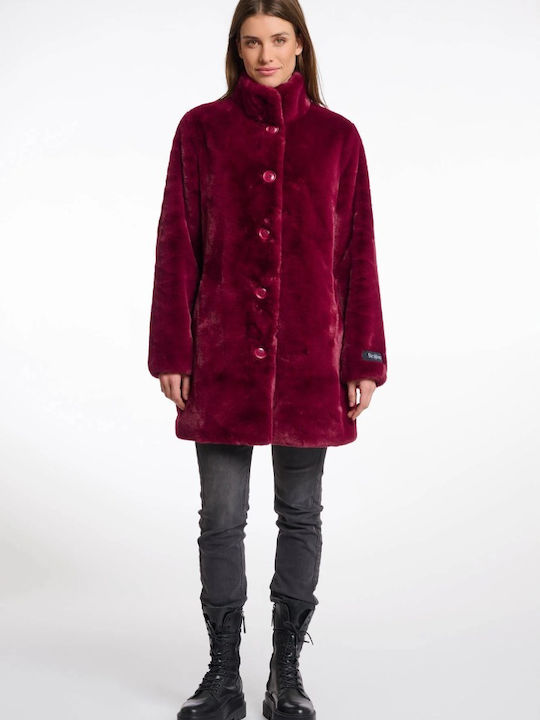 Women's Short Fur Bordeaux
