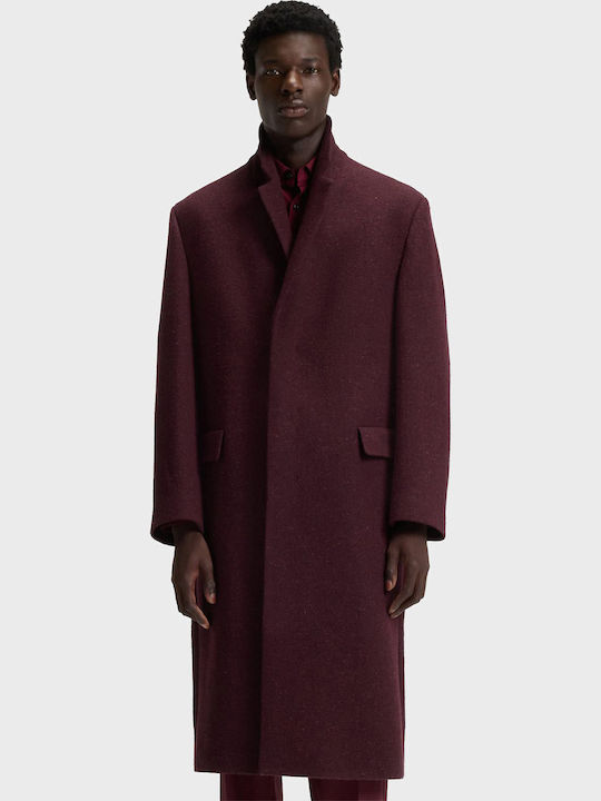 Boss Wollmantel Bordeaux Boss Wollmantel Boss Mantel Damen Rot