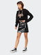 Cropped Women's Sweatshirt Hooded Black