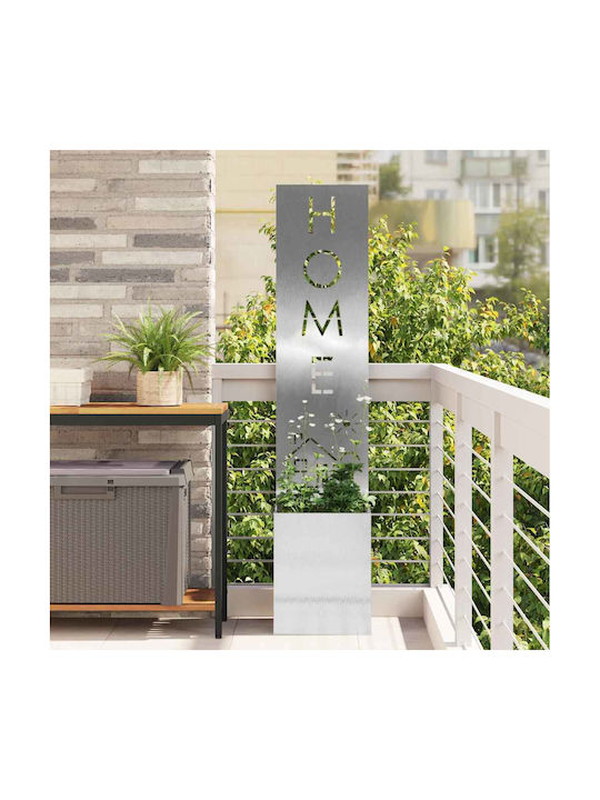 vidaXL Pot Metallic Silver 32x140x140cm.