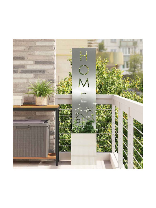 vidaXL Pot Metallic Silver 32x140x140cm.