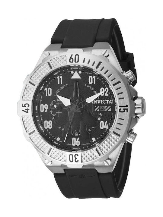Invicta Aviator Herrenuhr 50mm Batterie mit Schwarz