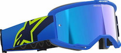 Ochelari De Motocross Alpinestars Vision 5 Corp Albastru Galben Oglindă Albastră Ochelari De Motocross Alpinestars Vision 5 Corp Albastru Galben Oglindă Albastră