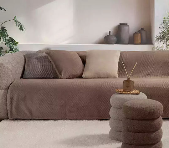 Nef-Nef Homeware Dakari Διθέσιου Καναπέ Π180xΜ250cm Brown Nef-Nef Homeware Dakari Διθέσιου Καναπέ Π180xΜ250cm Brown