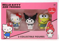 Hello Kitty & Friends 3D Erasers Set 3 Pieces 4.5cm