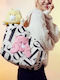 King Fabric Shopping Bag Pink Bear Multipurpose 100% Recyclable Materials 45x30 cm