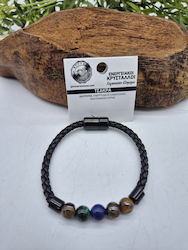 Leather Bracelet with Chakra Crystals – Balance & Positive Energy