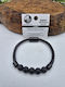 Lederarmband Perlen Lava – Kraft & Stil