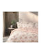 Nef-Nef Homeware Sheet Sets Queen 240x270cm. Premium Ecru/rose 4pcs