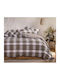Nef-Nef Homeware Sheet Sets Queen with Elastic 160x200+35cm. Racket Golden Brown 4pcs