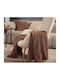 Nef-Nef Homeware Berien Blanket Sherpa Sofa 130x180cm Brown