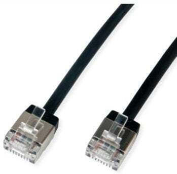 Roline U/FTP (STP) Cat.6a (Gigabit) Καλώδιο Δικτύου Ethernet 0.5m Μαύρο