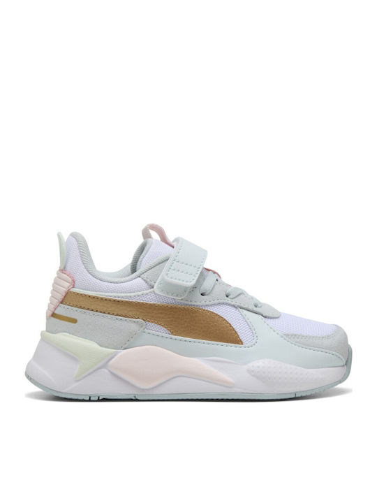 Ac+ Ps Kids Sneakers with Hoop & Loop Closure White Sea Glass