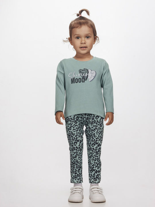 Joyce Kids' Set with Leggings Winter 2pcs Khaki