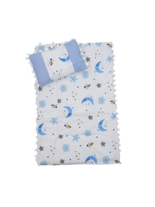 Kamtex Baby Blanket Nursery Swaddling Blankets Waffle Light Blue 2pcs