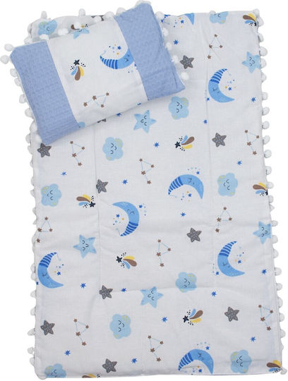 Kamtex Baby Pătură Pepinieră Swaddling pături Pique Albastră 2buc