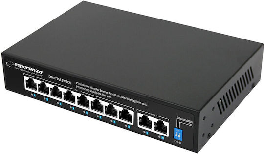 Esperanza Unmanaged L2 Switch with 10 Gigabit (1Gbps) Ethernet Ports